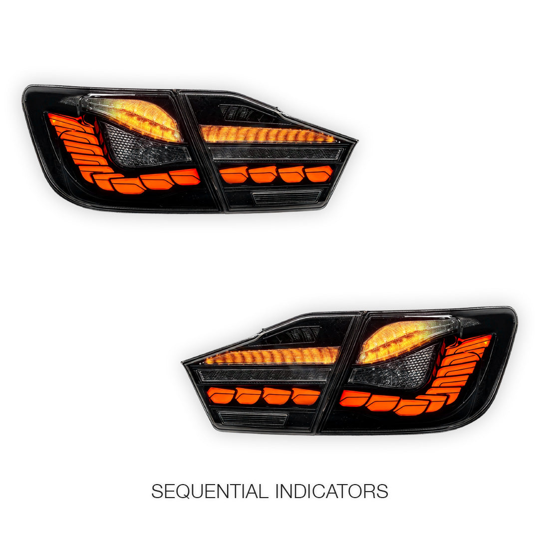 Toyota Aurion XV50 / GSV50R (2012 - 2017) Smoked Black Sequential 3D OLED Stripe Bar Tail Lights LH + RH