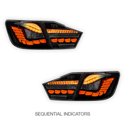 Toyota Aurion XV50 / GSV50R (2012 - 2017) Smoked Black Sequential 3D OLED Stripe Bar Tail Lights LH + RH