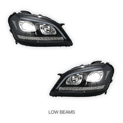 Mercedes-Benz M-Class W164 (2006 - 2008) DRL Projector Headlights with LED Sequential Indicators LH + RH