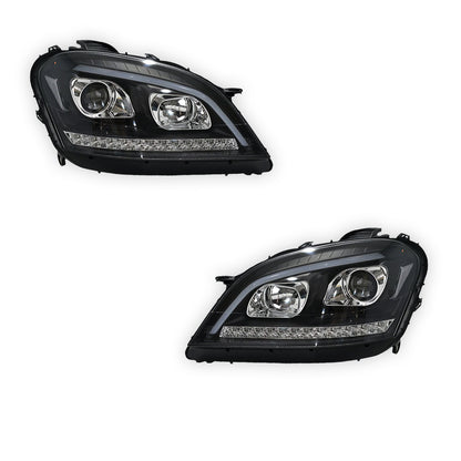 Mercedes-Benz M-Class W164 (2006 - 2008) DRL Projector Headlights with LED Sequential Indicators LH + RH