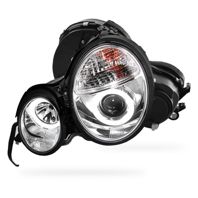 Mercedes-Benz E-Class W210 (1995 - 1999) Crystal Clear Projector Headlights LH + RH