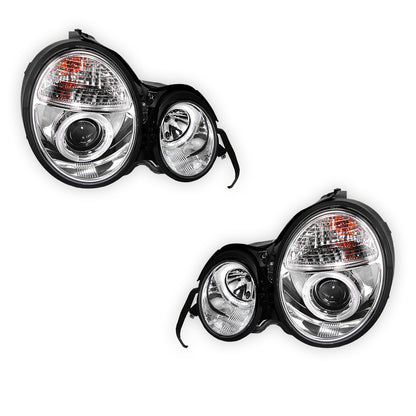 Mercedes-Benz E-Class W210 (1995 - 1999) Crystal Clear Projector Headlights LH + RH