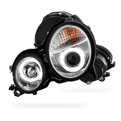 Mercedes-Benz E-Class W210 (2000 - 2002) Crystal Clear Projector Headlights LH + RH