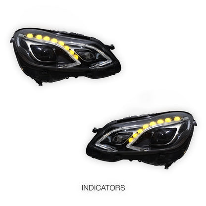 Mercedes-Benz E-Class W212 (2013 - 2016) FULL LED AMG E63 Style Projector Headlights LH + RH