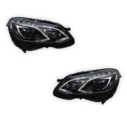 Mercedes-Benz E-Class W212 (2013 - 2016) FULL LED AMG E63 Style Projector Headlights LH + RH