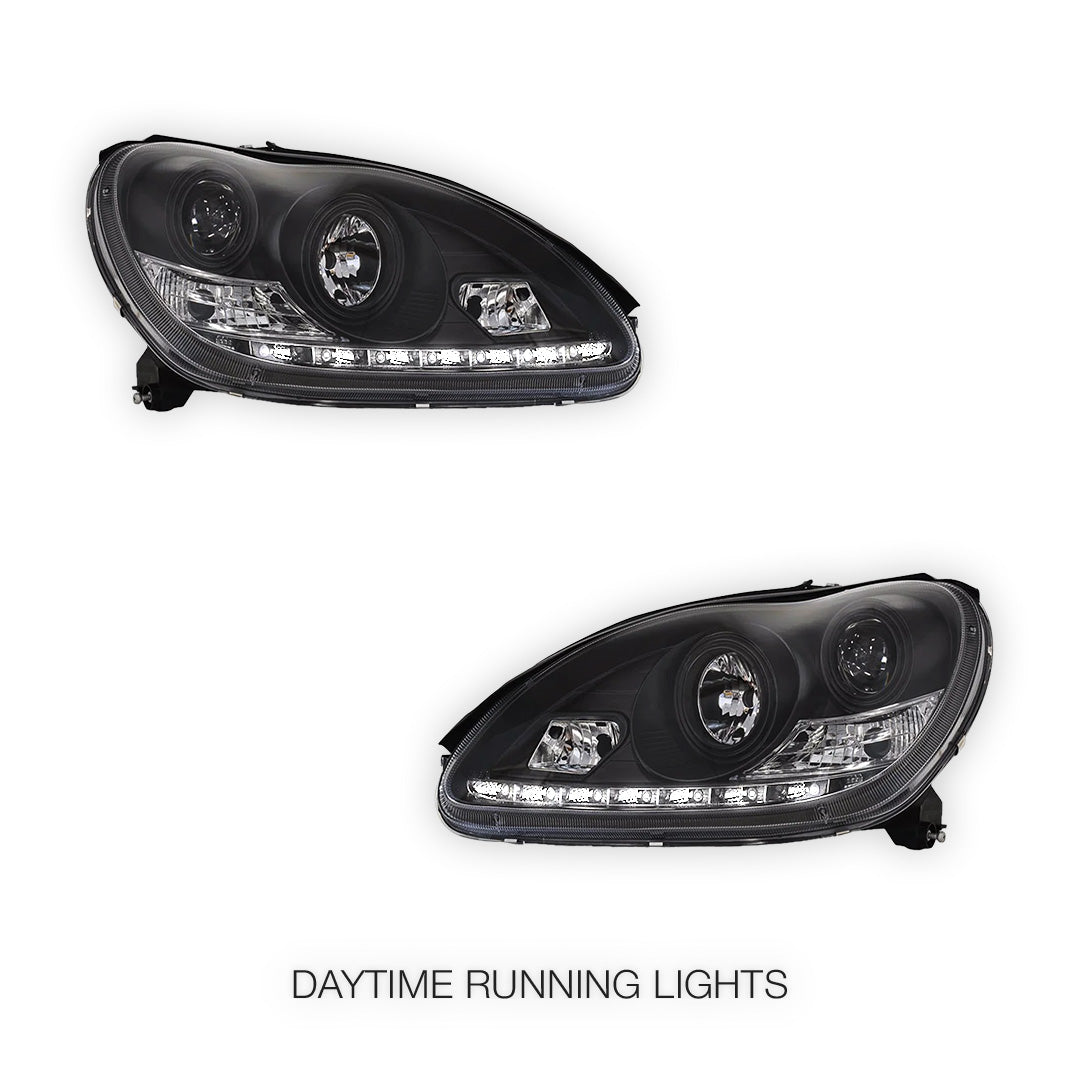 Mercedes-Benz S-Class W220 (1998 - 2005) DRL Projector Headlights LH + RH