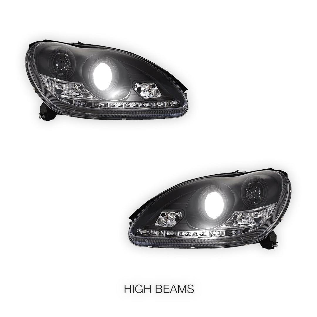 Mercedes-Benz S-Class W220 (1998 - 2005) DRL Projector Headlights LH + RH