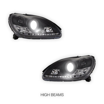 Mercedes-Benz S-Class W220 (1998 - 2005) DRL Projector Headlights LH + RH