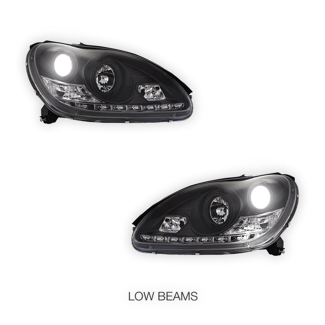 Mercedes-Benz S-Class W220 (1998 - 2005) DRL Projector Headlights LH + RH