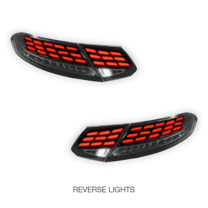 Mercedes-Benz C-Class W205 (2015 - 2025) Black S63 Style Sequential 3D LED Tail Lights LH + RH