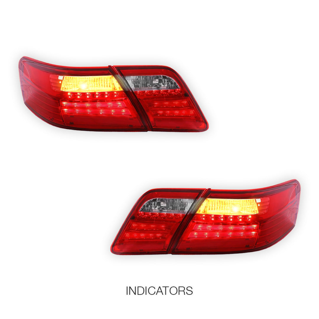 Toyota Camry XV40 (2006 - 2009) Smoked Red LED Tail Lights LH + RH