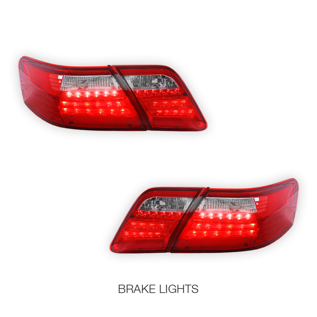 Toyota Camry XV40 (2006 - 2009) Smoked Red LED Tail Lights LH + RH