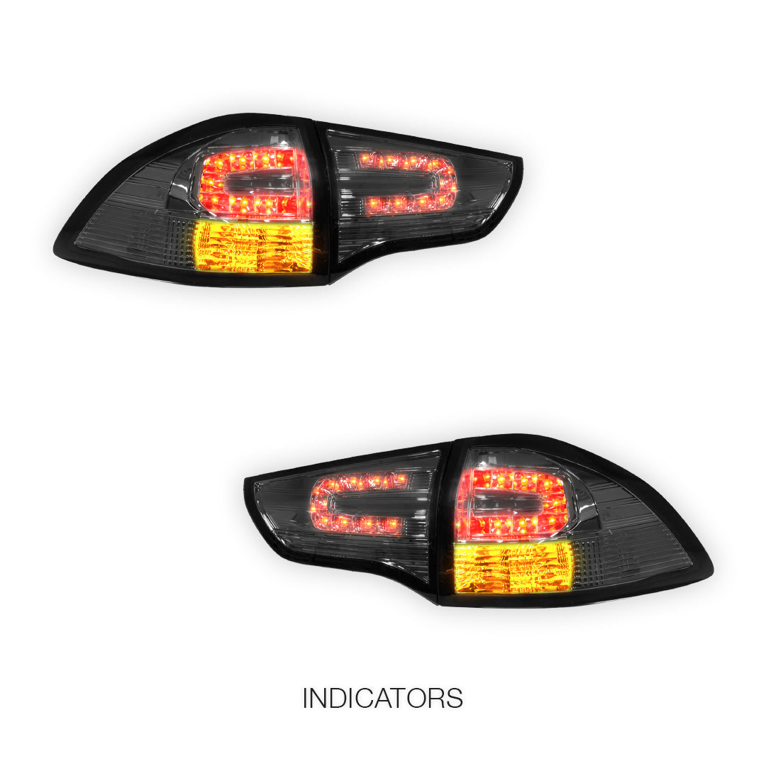 Mitsubishi Challenger PB / PC (2008 - 2015) Smoked Full LED Tail Lights LH + RH