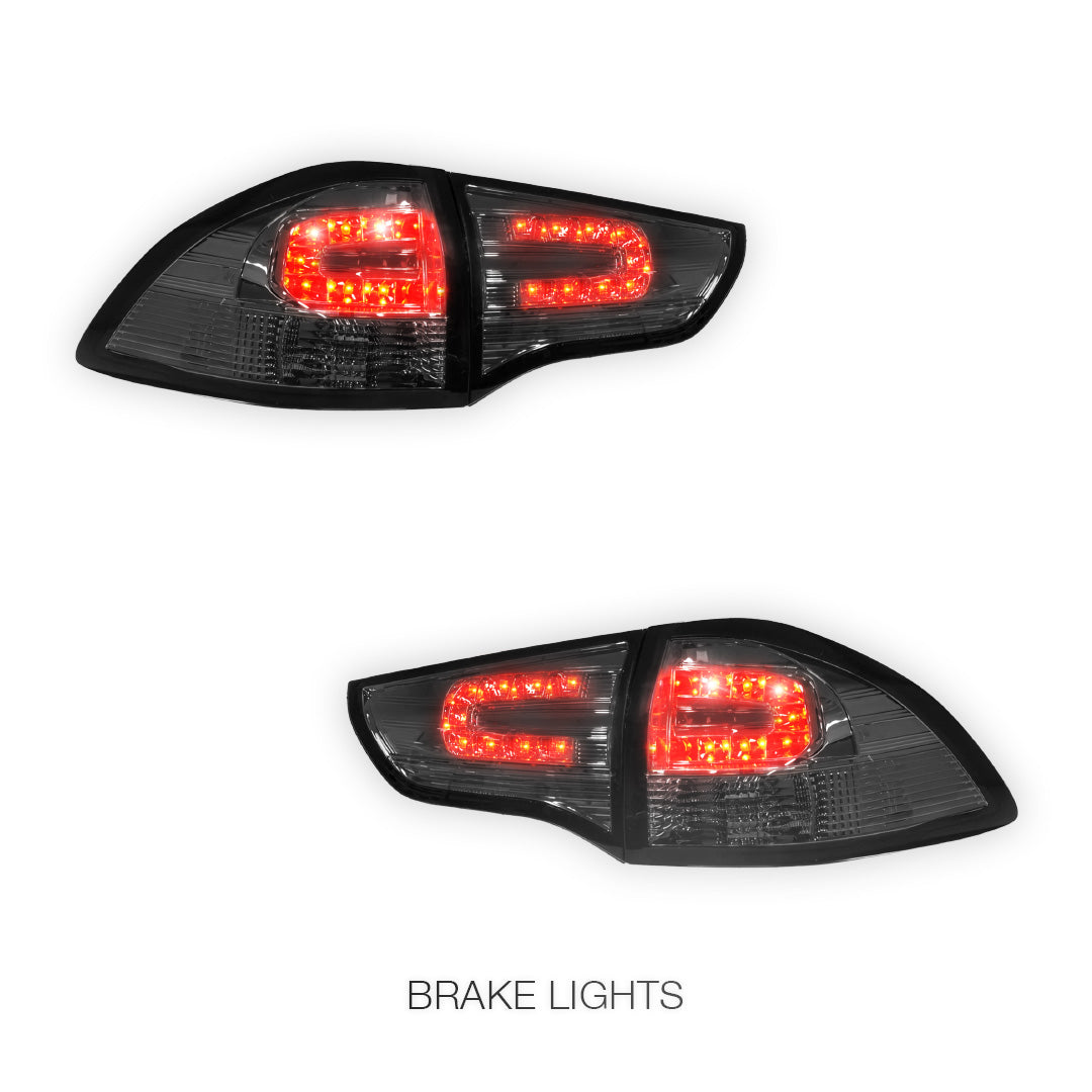 Mitsubishi Challenger PB / PC (2008 - 2015) Smoked Full LED Tail Lights LH + RH