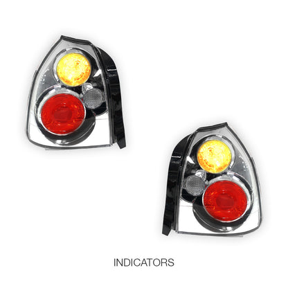 Honda Civic EK (1996 - 2000) Crystal Clear Altezza Halogen Tail Lights LH + RH