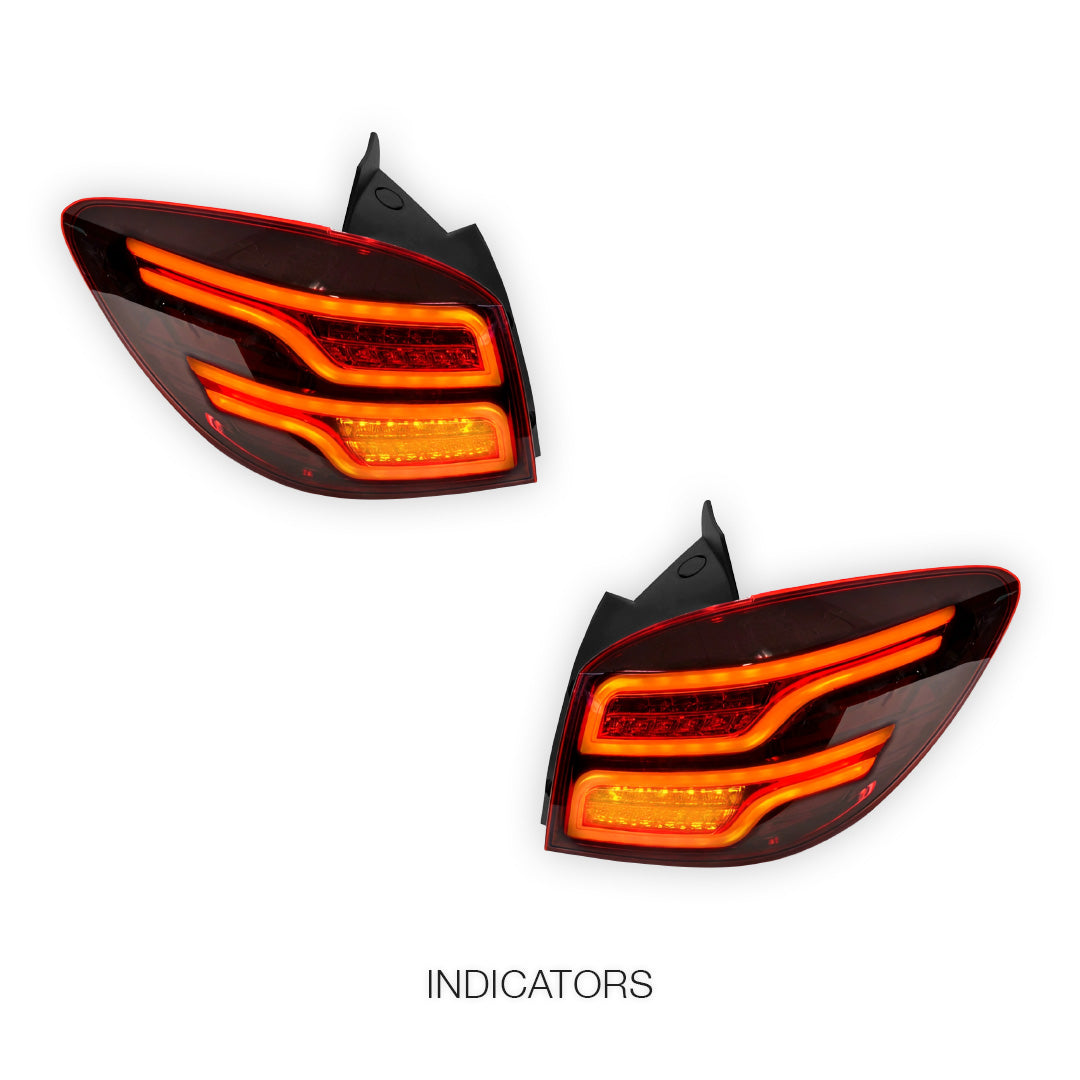 Holden Cruze JG / JH (2011 - 2016) Red Full 3D LED Stripe Tail Lights LH + RH