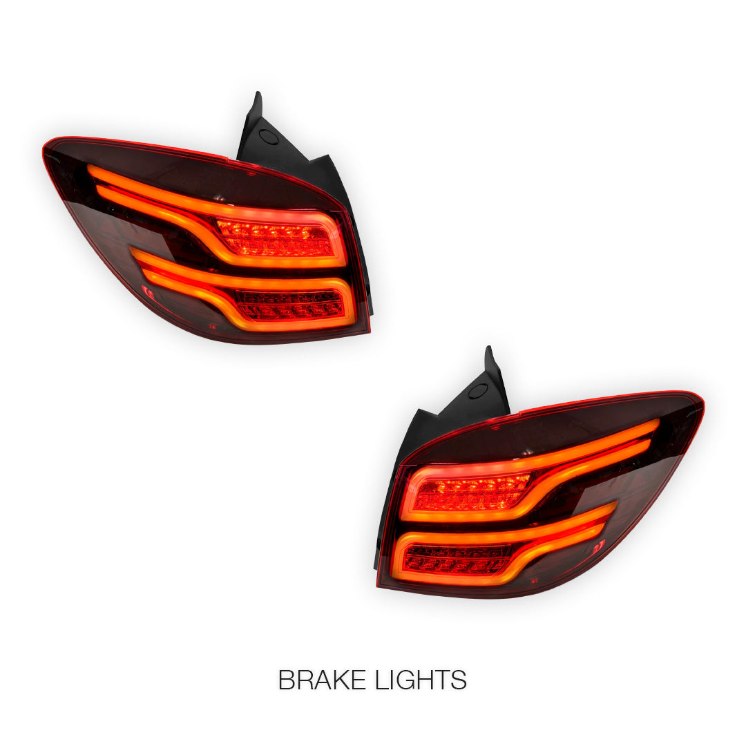 Holden Cruze JG / JH (2011 - 2016) Red Full 3D LED Stripe Tail Lights LH + RH
