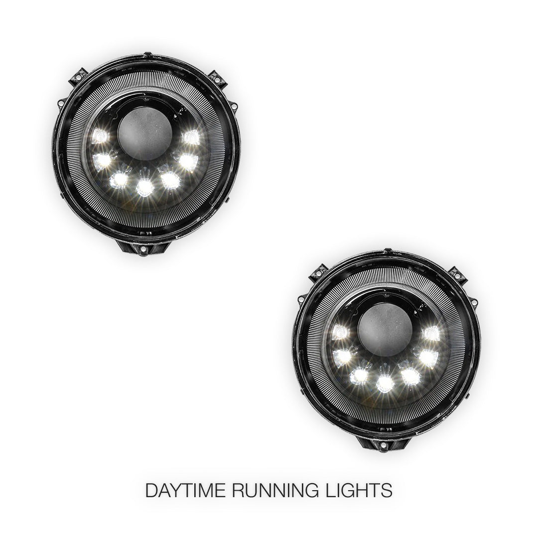 Mercedes-Benz E-Class W211 E55 / E63 (2003 - 2009) Full Smoked Mansory Style LED Headlights LH + RH