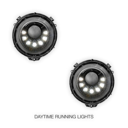Mercedes-Benz E-Class W211 E55 / E63 (2003 - 2009) Full Smoked Mansory Style LED Headlights LH + RH