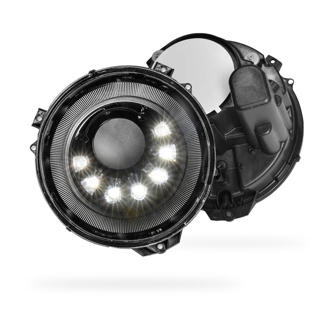 Mercedes-Benz E-Class W211 E55 / E63 (2003 - 2009) Full Smoked Mansory Style LED Headlights LH + RH