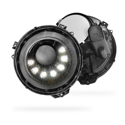 Mercedes-Benz E-Class W211 E55 / E63 (2003 - 2009) Full Smoked Mansory Style LED Headlights LH + RH