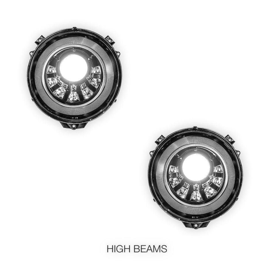 Mercedes-Benz E-Class W211 E55 / E63 (2003 - 2009) Full Smoked Mansory Style LED Headlights LH + RH