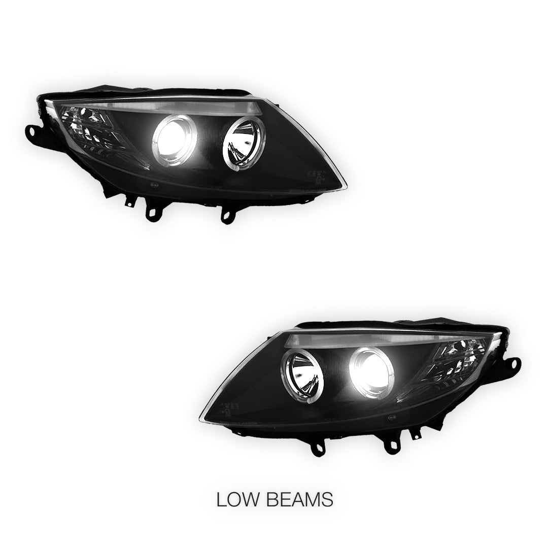 BMW Z4 E85 / E86 (2003 - 2008) Halogen Model Black CCFL Angel-Eyes Projector Headlights LH + RH