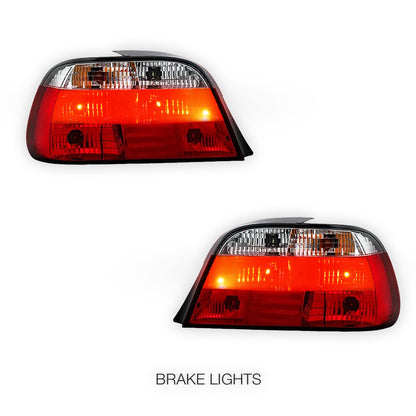 BMW 7 Series E38 (1995 - 2001) Clear Red Halogen Tail Lights LH + RH