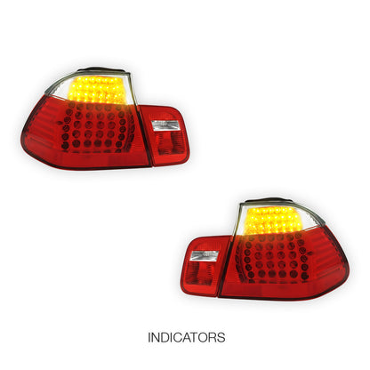 BMW 3 Series E46 Cabrio (1999 - 2005) LED Tail Lights LH + RH