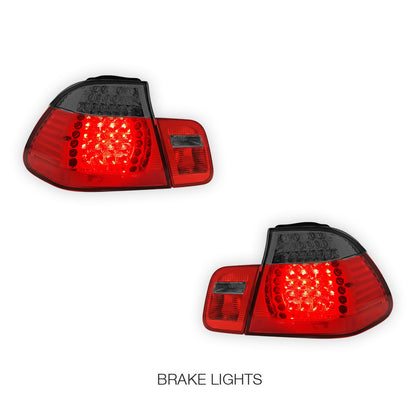 BMW 3 Series E46 Cabrio (1999 - 2005) LED Tail Lights LH + RH