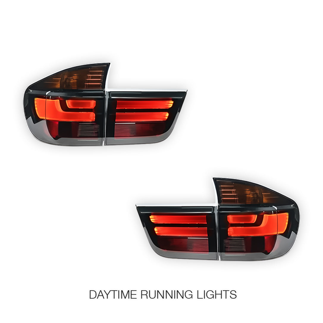 BMW X5 E70 (2007 - 2010) Smoked Facelift X5M Style LED Tail Lights LH + RH