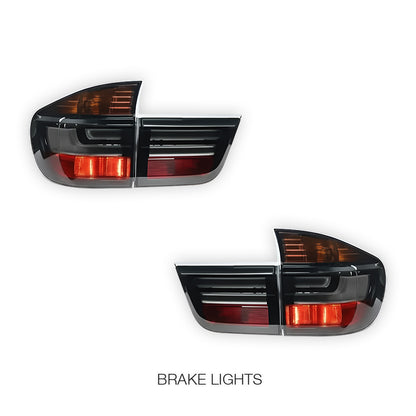BMW X5 E70 (2007 - 2010) Smoked Facelift X5M Style LED Tail Lights LH + RH