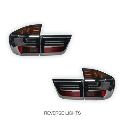 BMW X5 E70 (2007 - 2010) Smoked Facelift X5M Style LED Tail Lights LH + RH
