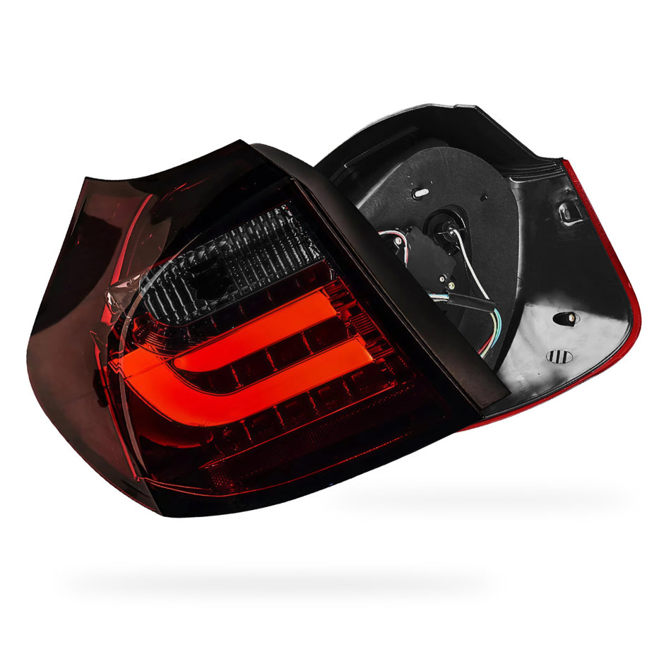 BMW 1 Series E81 / E87 Pre LCI (2004 - 2006) Clear Red 3D LED Tail Lights LH + RH