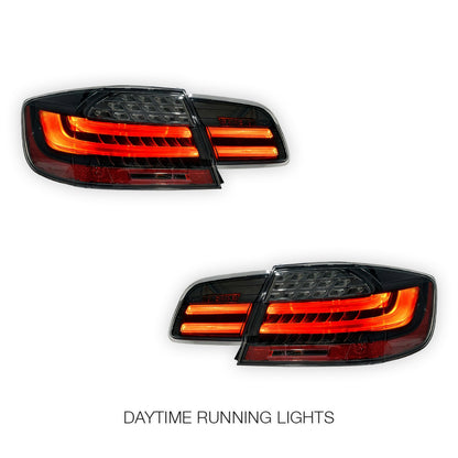 BMW 3 Series E92 (2006 - 2013) LCI Update Style 3D Full LED Stripe Bar Tail Lights LH + RH