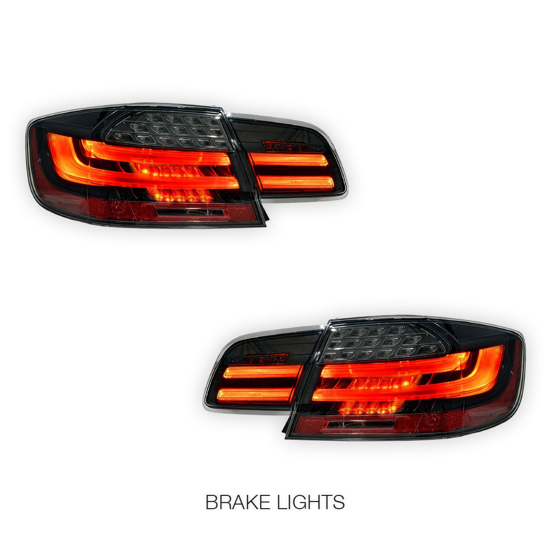 BMW 3 Series E92 (2006 - 2013) LCI Update Style 3D Full LED Stripe Bar Tail Lights LH + RH