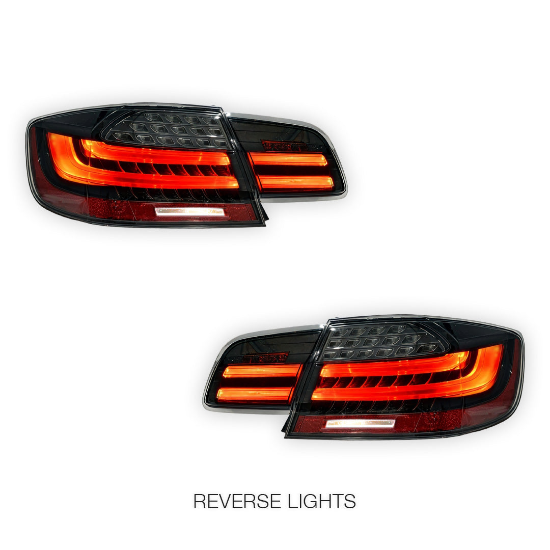 BMW 3 Series E92 (2006 - 2013) LCI Update Style 3D Full LED Stripe Bar Tail Lights LH + RH
