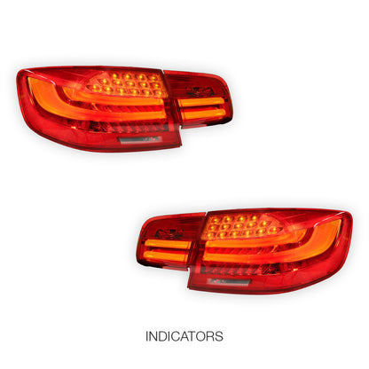 BMW 3 Series E92 (2006 - 2013) LCI Update Style 3D Full LED Stripe Bar Tail Lights LH + RH