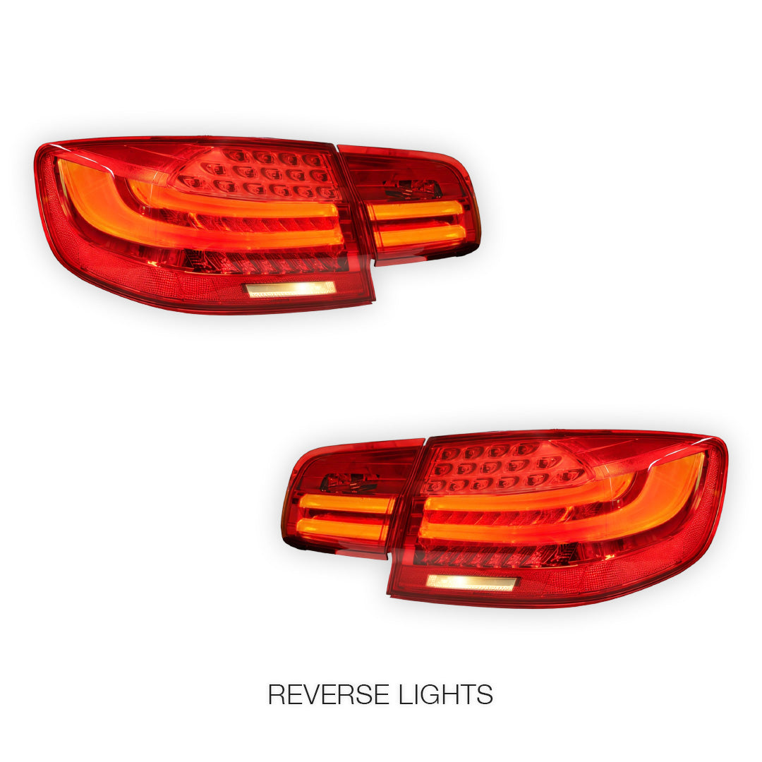 BMW 3 Series E92 (2006 - 2013) LCI Update Style 3D Full LED Stripe Bar Tail Lights LH + RH