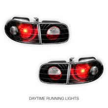 Honda Civic EG (1992 - 1995) Black Altezza Halogen Tail Lights LH + RH