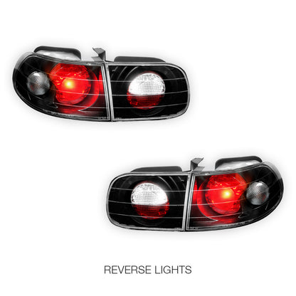 Honda Civic EG (1992 - 1995) Black Altezza Halogen Tail Lights LH + RH