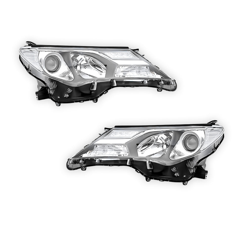 Toyota RAV4 XA40 (2012 - 2015) Non-Xenon Chrome Headlights LH + RH
