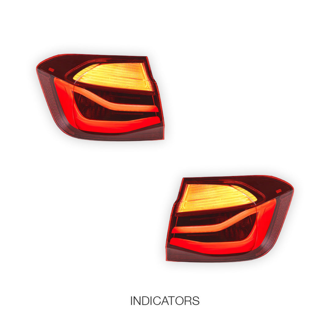 BMW 3 Series F30 / F80 (2016 - 2018) Black Line LED Outer Tail Lights LH + RH