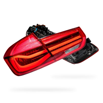 BMW 3 Series F30 / F80 (2012 - 2018) Red LCI Style Full LED Tail Lights LH + RH
