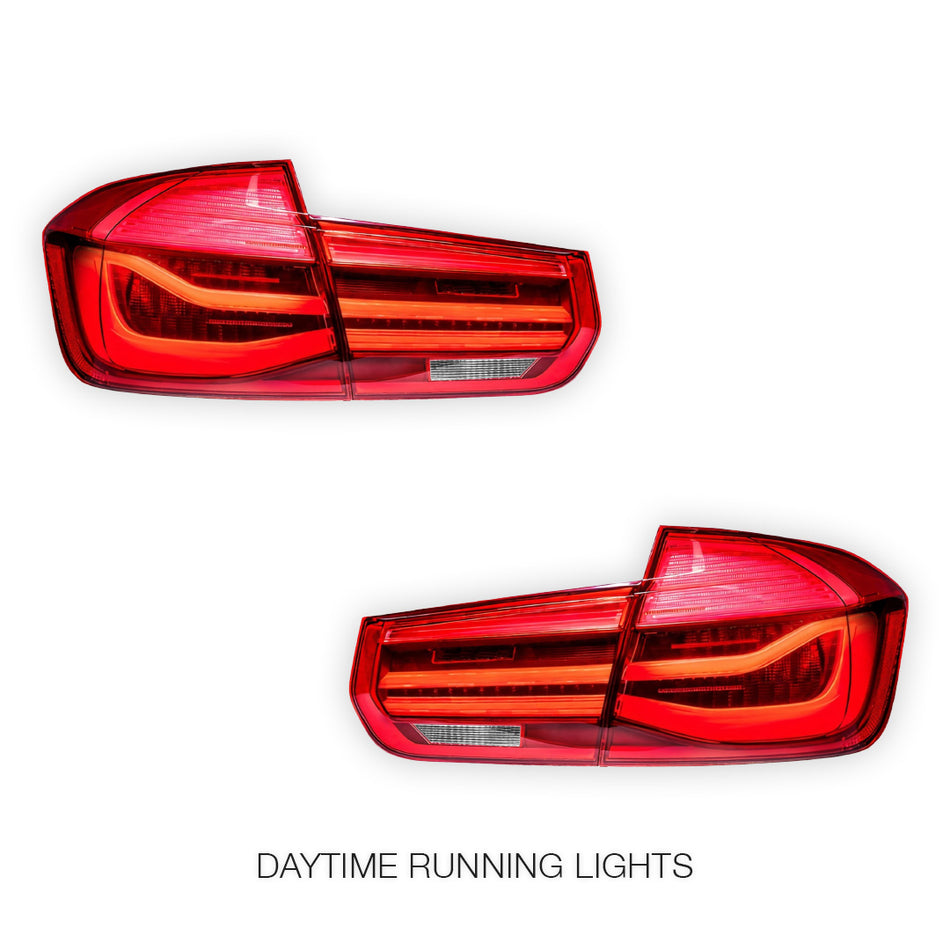 BMW 3 Series F30 / F80 (2012 - 2018) Red LCI Style Full LED Tail Lights LH + RH