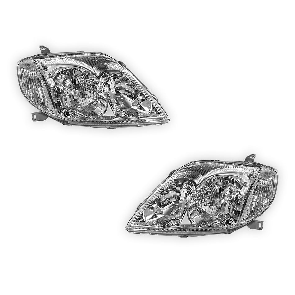 Toyota Corolla E120 ZZE122 Sedan / Wagon (2001 - 2007) Headlights LH + RH