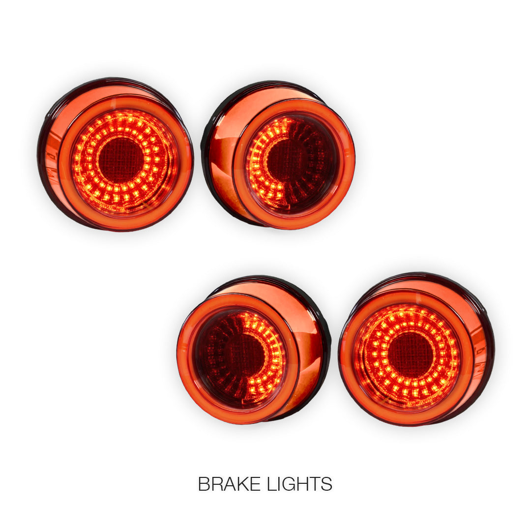 Ferrari 512 (1991 - 1996) Clear Red Full 3D LED Stripe Bar Tail Lights LH + RH