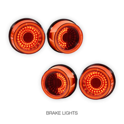 Ferrari 512 (1991 - 1996) Clear Red Full 3D LED Stripe Bar Tail Lights LH + RH