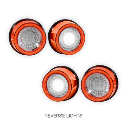 Ferrari 512 (1991 - 1996) Clear Red Full 3D LED Stripe Bar Tail Lights LH + RH