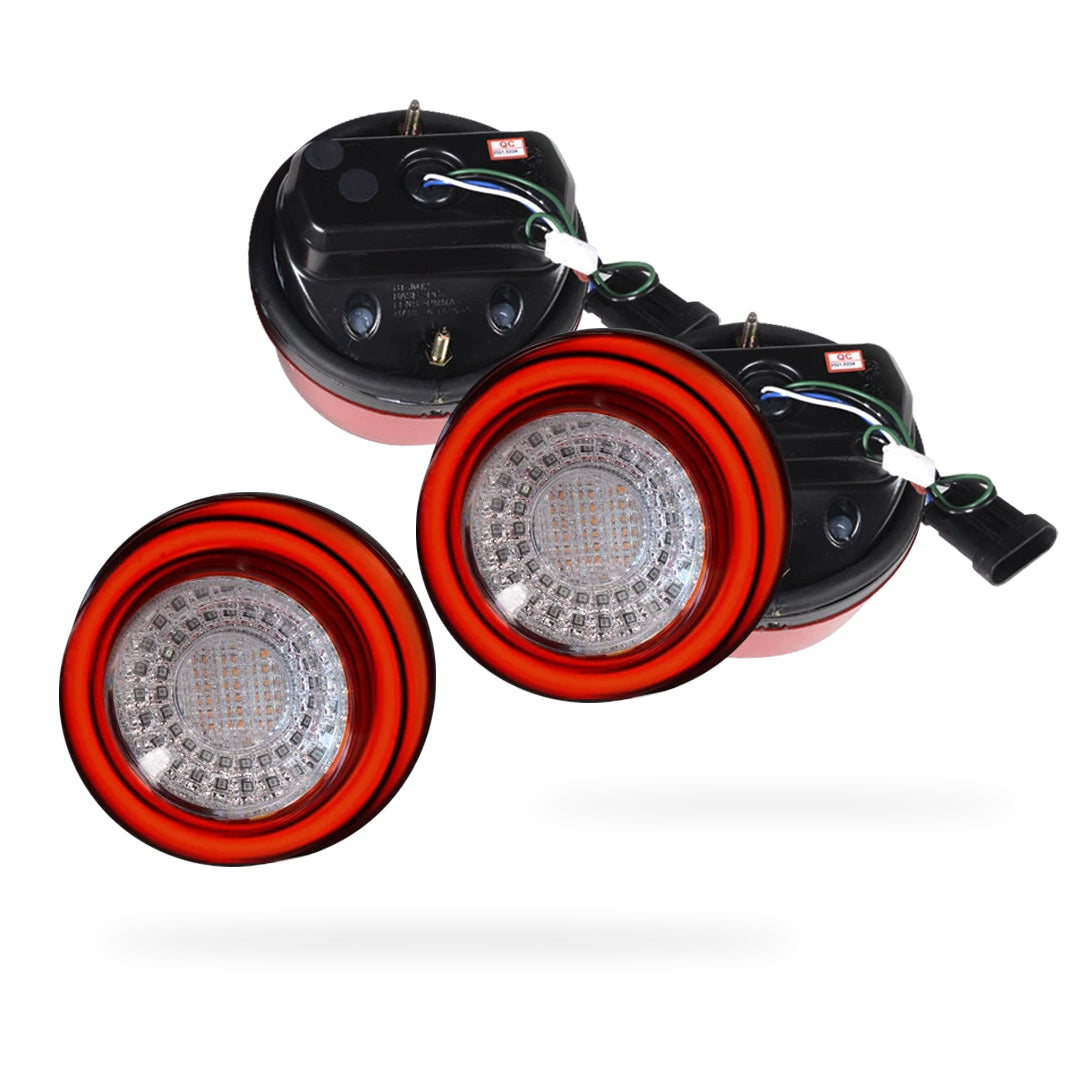 Ferrari F50 (1995 - 1997) Clear Red Full 3D LED Stripe Bar Tail Lights LH + RH